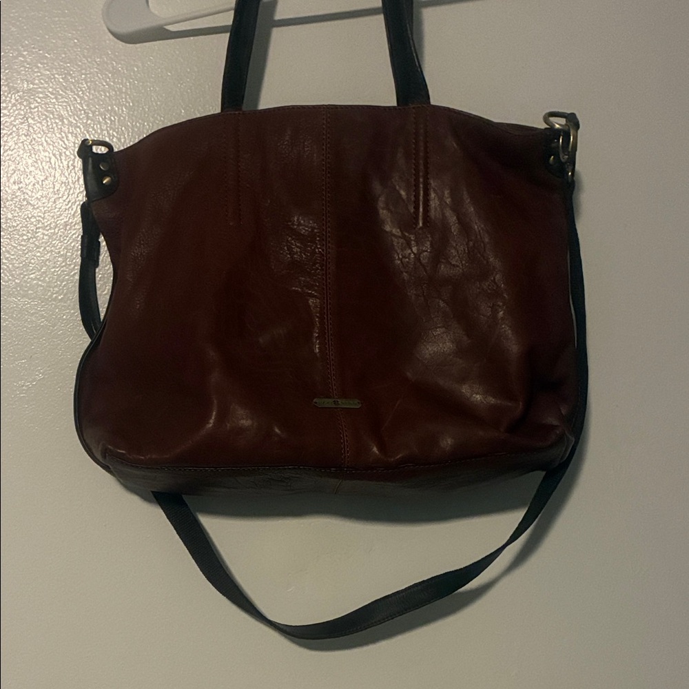 Lucky Brand Brown Genuine Leather Shoulder Bag Tote Purse